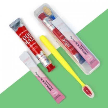 부케가르니 미세모칫솔 + 크리오 쿨맥스 치약 + 2080 퓨어 가글 민트 + 투명케이스 #2