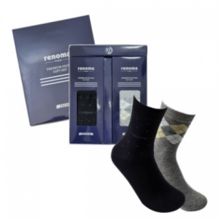 레노마 남여 커플양말 2족 선물세트 #2