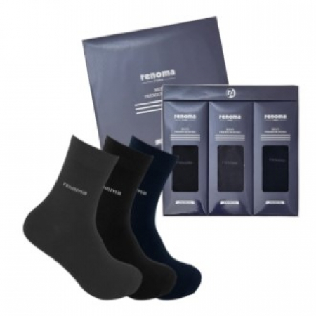 레노마 남성 무지 3족 양말 선물세트 #2