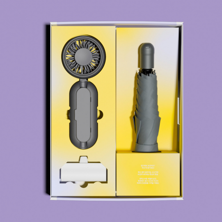 루티네 선물세트 초경량 핸디 자동 양우산 + 우산애착 미니 선풍기 + 보조배터리 #5