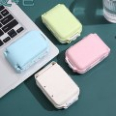 파스텔 견고한 3단 알약케이스