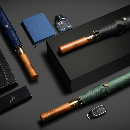 듀홈 골프 프리미엄 우드 손잡이 장우산 #4