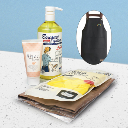 부케가르니 주방세제 750ml+앞치마+면코팅고무장갑+과일나라 핸드로션 #3
