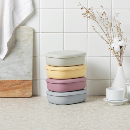 국산 분리형 플래티넘 실리콘 도시락통 #7