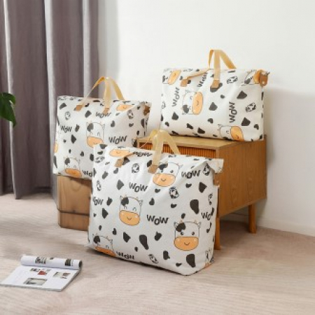 이불정리 옷정리 이불함 빨래가방 이사가방 젖소 그림 가방 #2