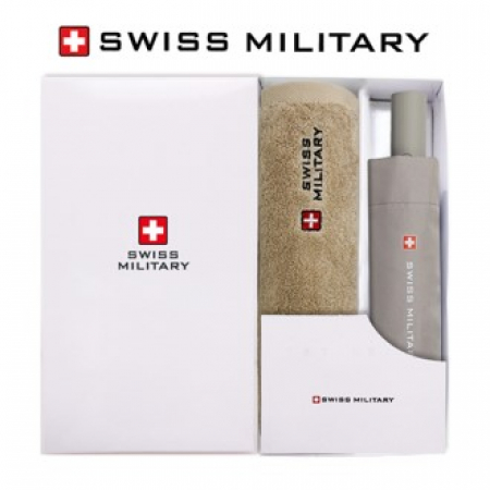 스위스밀리터리 친환경 3단 완전자동 세이프티 우산 + 180g코마사타올 세트 #2