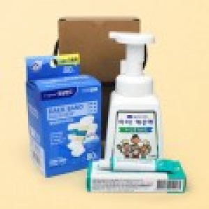 가정필수품 대용량 아쿠아 방수밴드 혼합 80매 + 닥터스킨 연고 +주방전용 키친 핸드워시 아이깨끗해