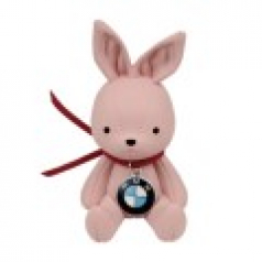 가죽토끼 핑크 차량용 석고 방향제