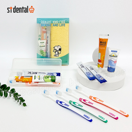 덴탈송월핸드타올4호 카밀핸드크림 오랄비미세모 가그린 칫솔치약세트 #4