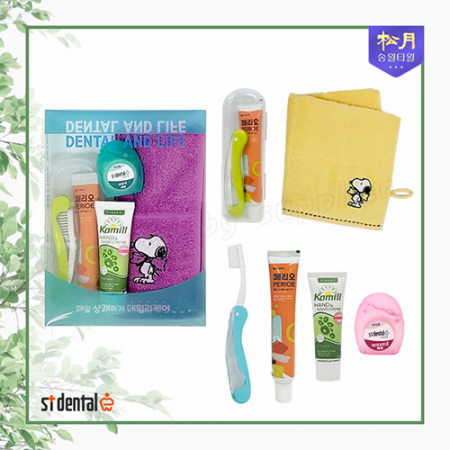 덴탈송월핸드타올3호 카밀핸드크림 니치 스펀지치실 칫솔치약세트 #2