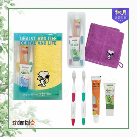 덴탈송월핸드타올1호 카밀핸드크림 커플LG칫솔치약세트 #3