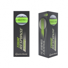 25 뉴 테일러메이드 투어 리스폰스 스트라이프 3구 슬리브 골프공 // 로고인쇄