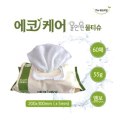 에코케어 올인원 물티슈 60매 캡형