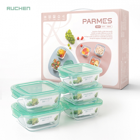 루첸 파르메스 내열유리 정사각 5종세트 #2