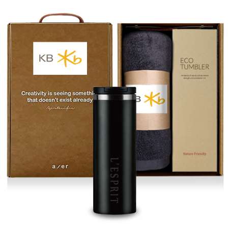 레스쁘리 고급 더벅스텀블러 세트 F, 텀블러 450ml+타올 #3