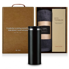 레스쁘리 고급 더벅스텀블러 세트 F, 텀블러 450ml+타올