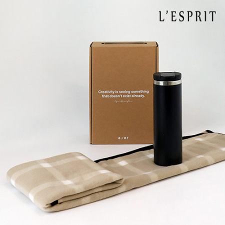 레스쁘리 고급 더벅스텀블러 세트 D, 텀블러 450ml + 무릎담요 #2