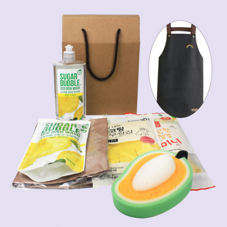슈가버블 주방세제 용기 리필 고무장갑 앞치마 세트 #2