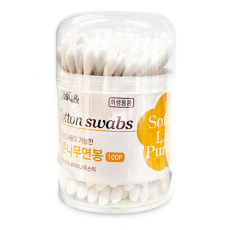다용도 순면 원통케이스 면봉 K60, 면봉
