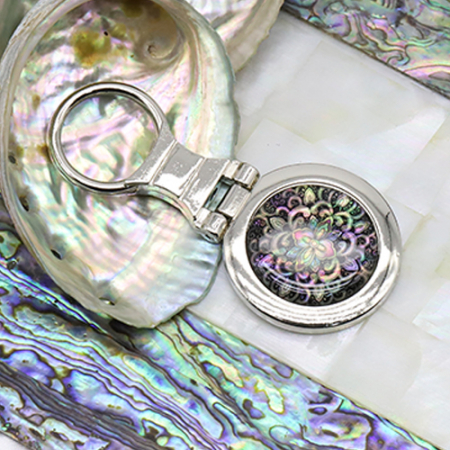 원형 자개 열쇠고리 #2