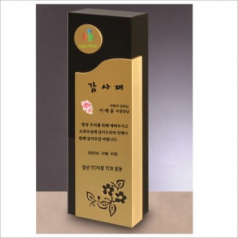 럭셔리 투톤 금속 크리스탈 상패 427
