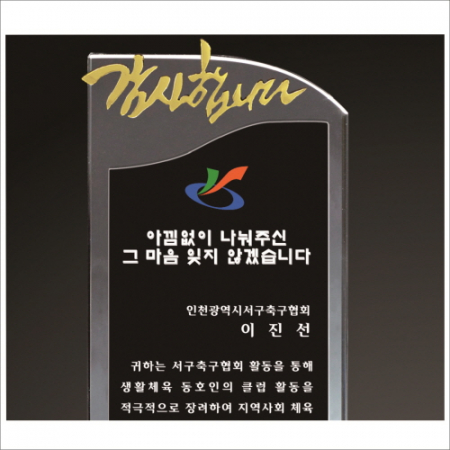 감사합니다 투톤 크리스탈 상패 419 #3