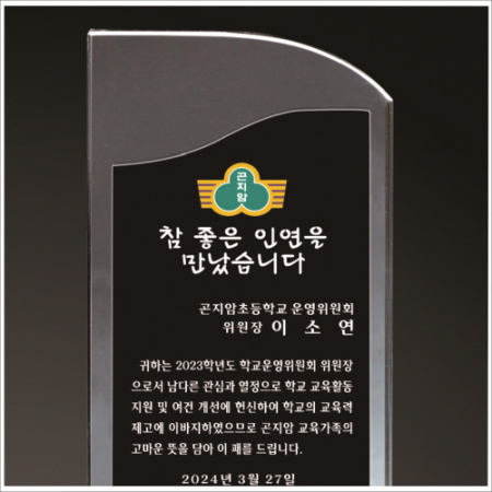 감사합니다 투톤 크리스탈 상패 410 #3