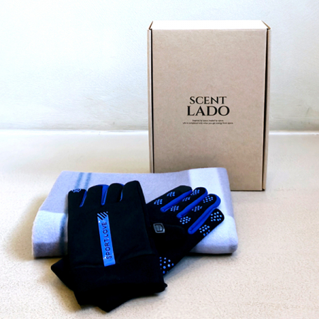 센트라도 패턴 담요 + 스마트터치 남녀공용 방한장갑 세트 #2