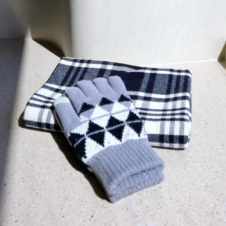 센트라도 국산 항공담요 + 스마트터치 여성용 니트 방한장갑 세트 #3