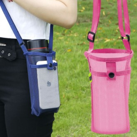 메쉬 스트랩 물병 파우치, 핸드백 물병주머니 망사가방 #2