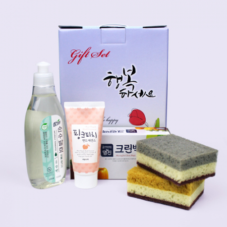 참그린 주방세제 + 양면 떡수세미 + 과일나라 핸드에센스 + 크린백 5종세트 #2