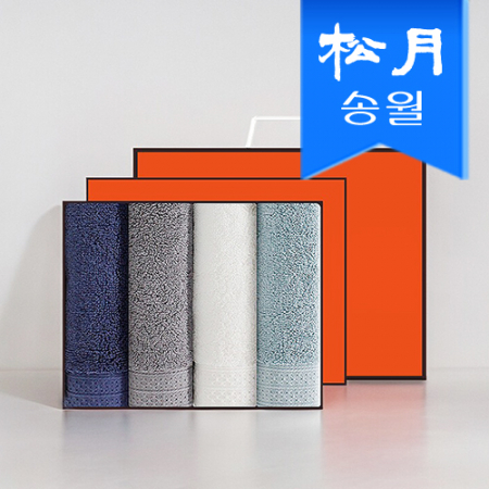 [송월타월] 항균99 퓨어 165g 30수 타올 4매 선물세트(쇼핑백) 세면타올 기념수건 답례품 #2