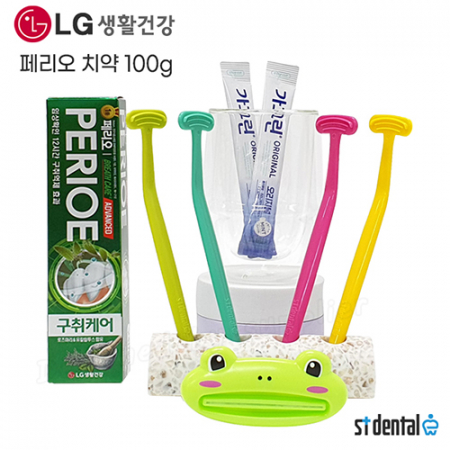 페리오치약100g 오랄케어2호 st혀클리너 가그린2p 선물세트 #4