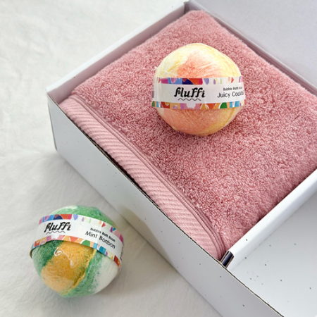 배스밤 수건 기프트세트 C (180g 코마 40수 타올 1+밤2) 타올 배쓰밤 버블 바 입욕제 선물세트 #3