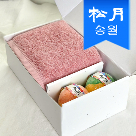 배스밤 수건 기프트세트 C (180g 코마 40수 타올 1+밤2) 타올 배쓰밤 버블 바 입욕제 선물세트 #2