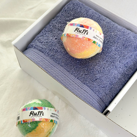 배스밤 수건 기프트세트 B (160g 코마 40수 타올 1+밤2) 타올 배쓰밤 버블 바 입욕제 선물세트 #3