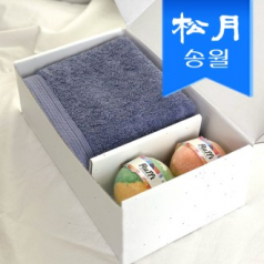 배스밤 수건 기프트세트 B (160g 코마 40수 타올 1+밤2) 타올 배쓰밤 버블 바 입욕제 선물세트
