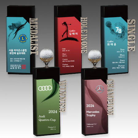 메탈 크리스탈 골프 트로피 S8A121 S8A122 #2