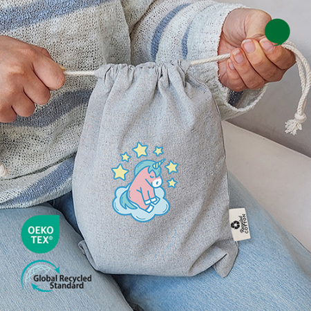 오코텍스 리사이클 그레이 미르셔링 파우치 (21*25cm/밑면없음) #3