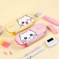 냐한남자 라운드 사각 멀티파우치 2종