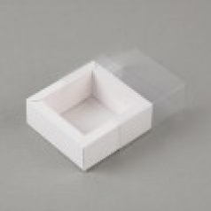 인기박스 투명슬라이드 종이박스 화이트 가로8~