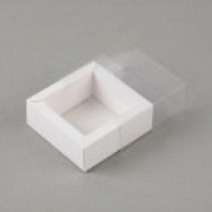 인기박스 투명슬라이드 종이박스 화이트 가로8~