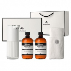 WG-103BT 버블 손세정제 자동 디스펜서 1개 + 버블 핸드워시 리필 2개 (500ml) + 핸드타올 1개