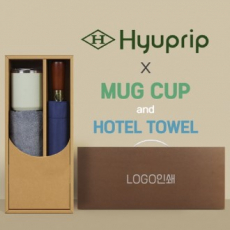협립 3단70엔티크 고밀도 완전자동우산 +코마40수180호텔타월+로하스머그컵-세트