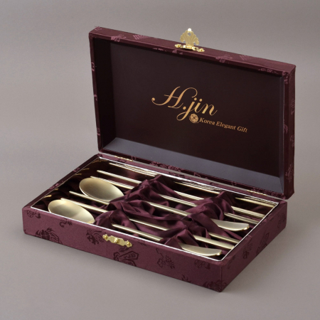 H.jin현진 전통 라운드 민무늬 티타늄수저 #3