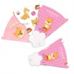 (PP)칼라인쇄 3단(꽃모양자루) 부채