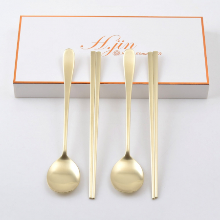 H.jin현진 멋쟁이 민무늬 티티타늄수저 #4