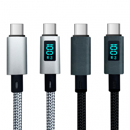 보스위즈 LED 디스플레이 C to C타입 PD 100w 초고속 충전 데이터 케이블 2M BOS-100LCD #3