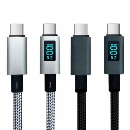 보스위즈 LED 디스플레이 C to C타입 PD 100w 초고속 충전 데이터 케이블 2M BOS-100LCD #2