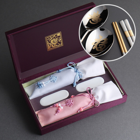 수복24K 금도금 2P (도자기 수저받침) #3